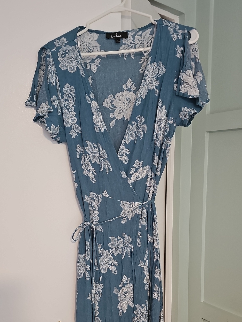 Lulu's Heart of Marigold Turquoise Floral Print Wrap Maxi Dress